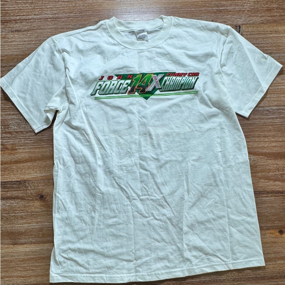 Anvil John Force Racing T-Shirt 2006 Champion Graphic Print White L